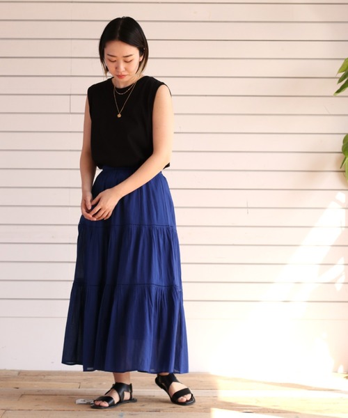 cepo（セポ）の「ボイルティアードレーススカート（スカート・レディース・ブラック/レッド/イエロー/ブルー・M）」の17枚目の写真