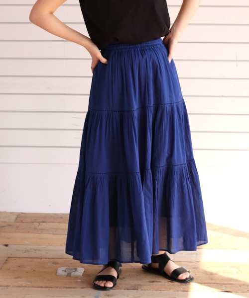 cepo（セポ）の「ボイルティアードレーススカート（スカート・レディース・ブラック/レッド/イエロー/ブルー・M）」の14枚目の写真