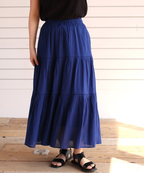 cepo（セポ）の「ボイルティアードレーススカート（スカート・レディース・ブラック/レッド/イエロー/ブルー・M）」の15枚目の写真