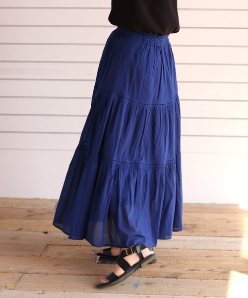 cepo（セポ）の「ボイルティアードレーススカート（スカート・レディース・ブラック/レッド/イエロー/ブルー・M）」の16枚目の写真