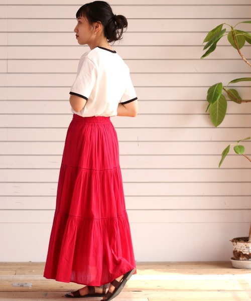 cepo（セポ）の「ボイルティアードレーススカート（スカート・レディース・ブラック/レッド/イエロー/ブルー・M）」の11枚目の写真