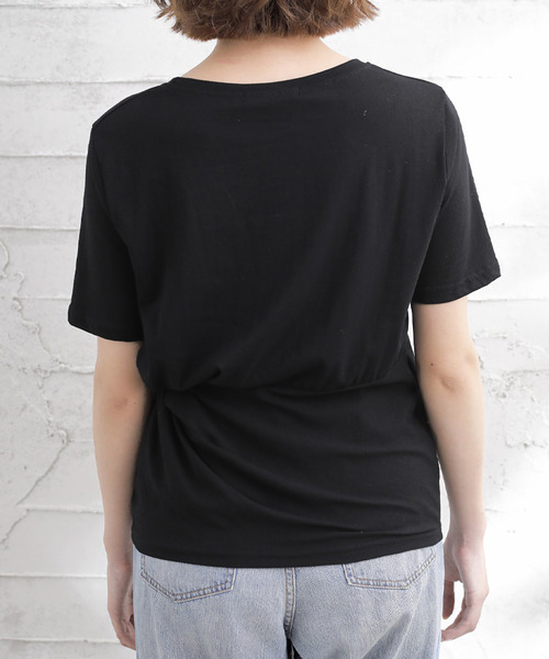 Bifrost（ビフレスト）の「サイドリボンTシャツ（Tシャツ/カットソー・レディース・ホワイト/ブラック・F）」の11枚目の写真