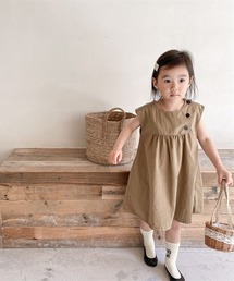 aimoha | aimoha-KIDS- 韓国子供服　コットン無地ワンピース(ワンピース)