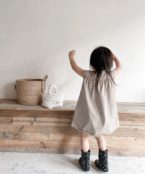 aimoha(アイモハ)の「aimoha-KIDS- 子供服 コットン無地ワンピース(ワンピース・キッズ・ライトベージュ/ダークベージュ・80/90/100/110/120/130)」の12枚目の写真