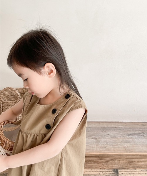 aimoha(アイモハ)の「aimoha-KIDS- 子供服 コットン無地ワンピース(ワンピース・キッズ・ライトベージュ/ダークベージュ・80/90/100/110/120/130)」の20枚目の写真