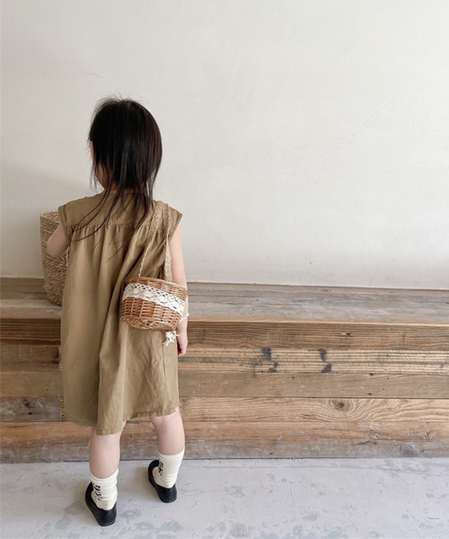 aimoha(アイモハ)の「aimoha-KIDS- 子供服 コットン無地ワンピース(ワンピース・キッズ・ライトベージュ/ダークベージュ・80/90/100/110/120/130)」の22枚目の写真