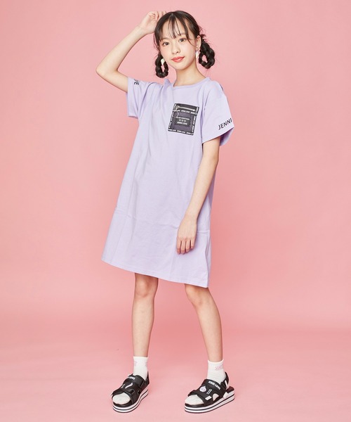 JENNI love(ジェニィラブ)の「デオドラントカレッジクルーソックス(ソックス/靴下・キッズ・ブラック/オフホワイト/ラベンダー・19-21cm/22-24cm)」の5枚目の写真