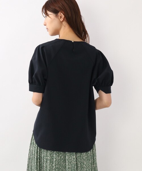 DRESKIP（ドレスキップ）の「◆【洗える/トレンド/セットアップ可】麻調肩タックボリューム袖ブラウス（シャツ/ブラウス・レディース・レモンイエロー/ネイビー/ライトベージュ/カーキ・02/04/03）」の7枚目の写真