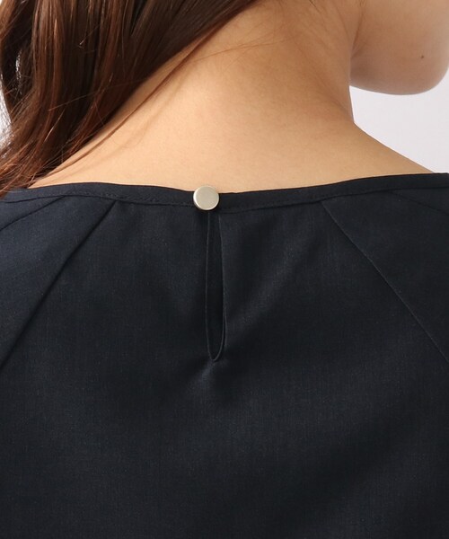 DRESKIP（ドレスキップ）の「◆【洗える/トレンド/セットアップ可】麻調肩タックボリューム袖ブラウス（シャツ/ブラウス・レディース・レモンイエロー/ネイビー/ライトベージュ/カーキ・02/04/03）」の9枚目の写真