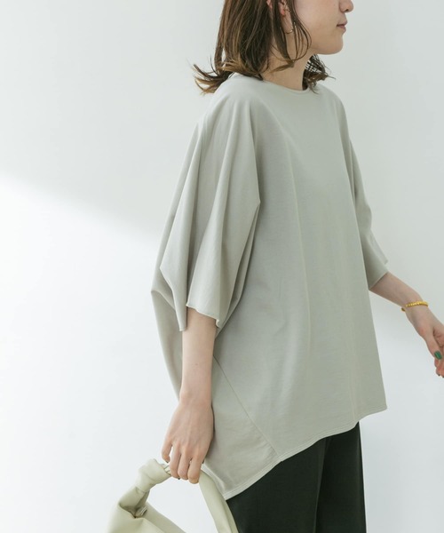 URBAN RESEARCH(アーバンリサーチ)の「インレードルマンカットソー(Tシャツ/カットソー・レディース・ライトグレー/オフホワイト/スミクロ/ベージュ/パープル・38/36)」の3枚目の写真
