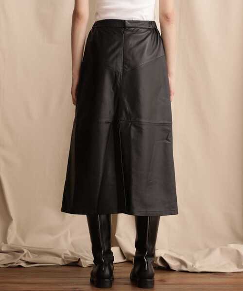 schott(ショット)の「Women's Schott/ショット/LEATHER SKIRT/ウィメンズ レザー スカート(スカート・レディース・ブラック・FREE)」の3枚目の写真