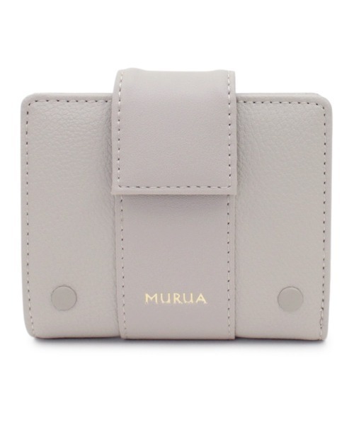 MURUA（ムルーア）の「MURUA (ムルーア) 二つ折り財布 SNAP MR-W952（財布・レディース・ブラック/ネイビー/グレー・FREE）」の4枚目の写真