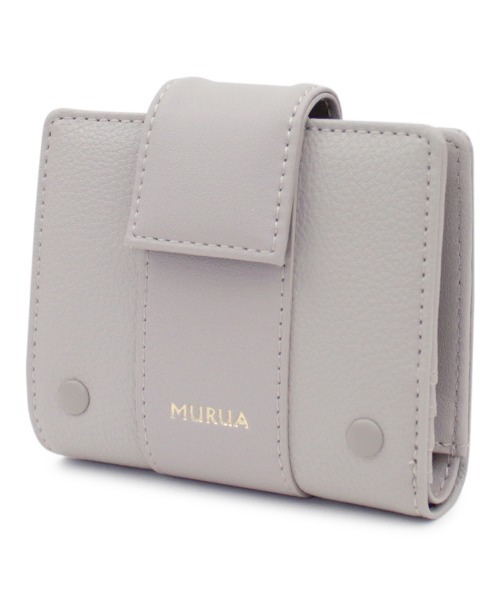 MURUA（ムルーア）の「MURUA (ムルーア) 二つ折り財布 SNAP MR-W952（財布・レディース・ブラック/ネイビー/グレー・FREE）」の6枚目の写真
