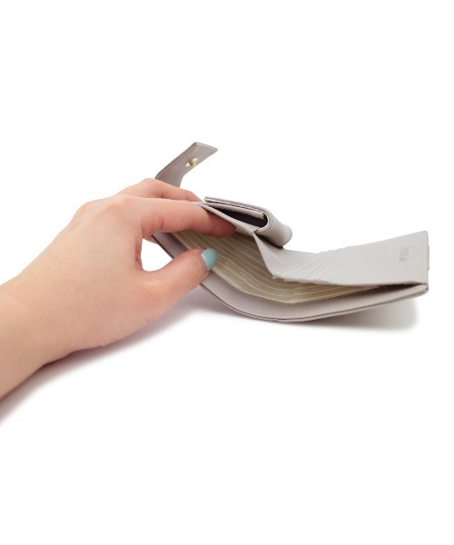 MURUA（ムルーア）の「MURUA (ムルーア) 二つ折り財布 SNAP MR-W952（財布・レディース・ブラック/ネイビー/グレー・FREE）」の9枚目の写真