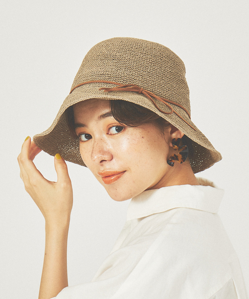 Abahouse Devinette（ドゥヴィネット）の「【RUBEN】ペーパーデイリーハット（ハット・レディース・ブラック/グレー・フリー）」の2枚目の写真