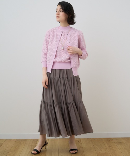 ANAYI(アナイ)の「ライトローンティアードスカート(スカート・レディース・モカ/ブラック/グリーン・36/38/34)」の17枚目の写真
