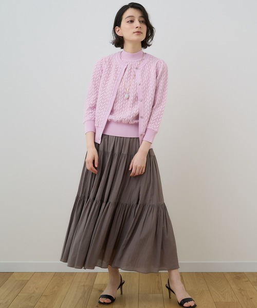 ANAYI(アナイ)の「ライトローンティアードスカート(スカート・レディース・モカ/ブラック/グリーン・36/38/34)」の16枚目の写真