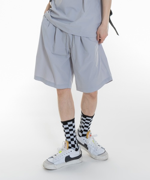 c._.ch5NKKNIT グレーショートパンツ Chico】プレート付ニットショートパンツ | OUTLET(アウトレット