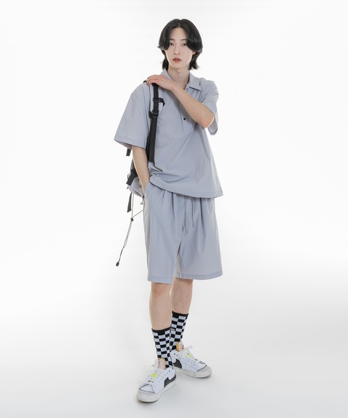 FOLLOWIN（フォロウィン）の「【UNISEX】バミューダピンタックショートパンツ（カーゴパンツ・メンズ・ブラック/グレー/カーキ・FREE）」の21枚目の写真