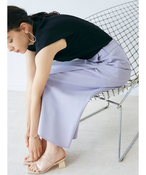 LAGUNAMOON(ラグナムーン)の「カバースリーブハイネックニットプルオーバー(ニット/セーター・レディース・アイボリー/ブラック/ブルー・FREE)」の12枚目の写真