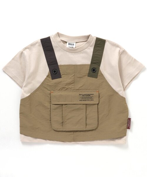 BREEZE(ブリーズ)の「/サロペットTシャツ(Tシャツ/カットソー・キッズ・イエロー/キナリ・90/100/110/80/120/130/140)」の2枚目の写真