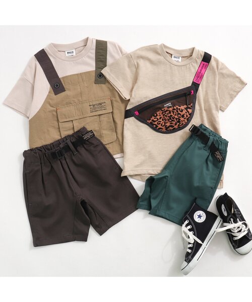 BREEZE(ブリーズ)の「/サロペットTシャツ(Tシャツ/カットソー・キッズ・イエロー/キナリ・90/100/110/80/120/130/140)」の4枚目の写真
