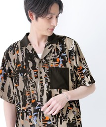 n'OrLABEL | 『配色グラフィカルプリント開襟シャツ』(シャツ/ブラウス)