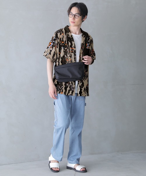 n'OrLABEL（ノアールレーベル）の「『配色グラフィカルプリント開襟シャツ』（シャツ/ブラウス・メンズ・ブラック・2/3）」の12枚目の写真