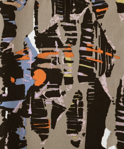 n'OrLABEL（ノアールレーベル）の「『配色グラフィカルプリント開襟シャツ』（シャツ/ブラウス・メンズ・ブラック・2/3）」の19枚目の写真