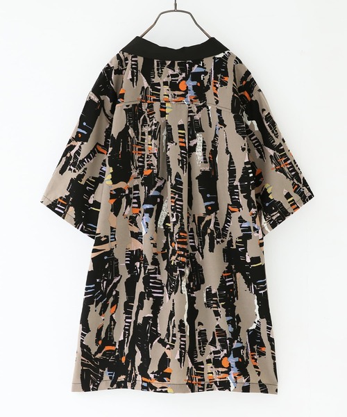 n'OrLABEL（ノアールレーベル）の「『配色グラフィカルプリント開襟シャツ』（シャツ/ブラウス・メンズ・ブラック・2/3）」の20枚目の写真