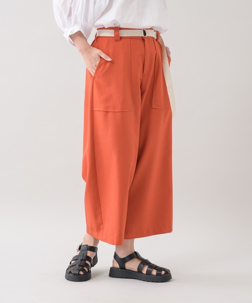 La SRIC（ラスリック）の「La SRIC ベルト付ガウチョパンツ（その他パンツ・レディース・ブラック/オレンジ/カーキ・FREE）」の3枚目の写真