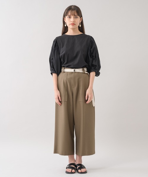 La SRIC（ラスリック）の「La SRIC ベルト付ガウチョパンツ（その他パンツ・レディース・ブラック/オレンジ/カーキ・FREE）」の18枚目の写真