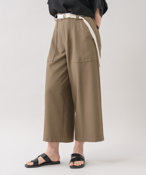 La SRIC（ラスリック）の「La SRIC ベルト付ガウチョパンツ（その他パンツ・レディース・ブラック/オレンジ/カーキ・FREE）」の9枚目の写真