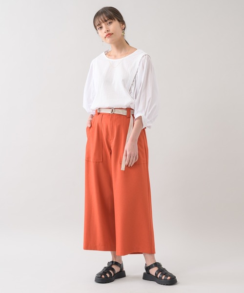 La SRIC（ラスリック）の「La SRIC ベルト付ガウチョパンツ（その他パンツ・レディース・ブラック/オレンジ/カーキ・FREE）」の16枚目の写真