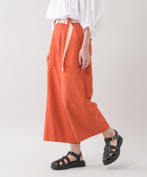 La SRIC（ラスリック）の「La SRIC ベルト付ガウチョパンツ（その他パンツ・レディース・ブラック/オレンジ/カーキ・FREE）」の10枚目の写真