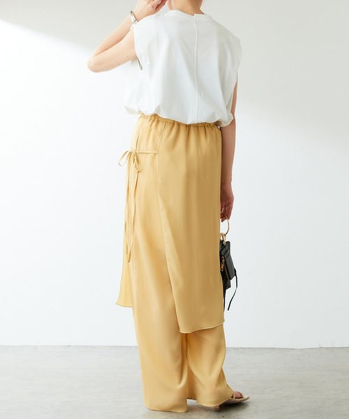 COLLAGE GALLARDAGALANTE(コラージュガリャルダガランテ)の「プリーツラップパンツ(その他パンツ・レディース・スカイブルー/レモンイエロー・FREE)」の22枚目の写真
