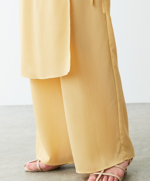 COLLAGE GALLARDAGALANTE(コラージュガリャルダガランテ)の「プリーツラップパンツ(その他パンツ・レディース・スカイブルー/レモンイエロー・FREE)」の12枚目の写真