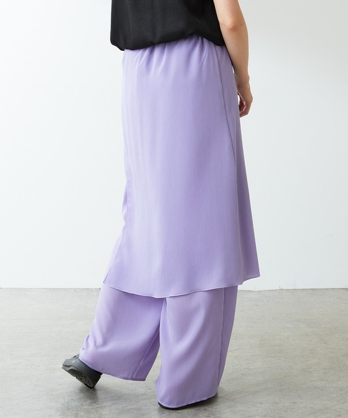 COLLAGE GALLARDAGALANTE(コラージュガリャルダガランテ)の「プリーツラップパンツ(その他パンツ・レディース・スカイブルー/レモンイエロー・FREE)」の14枚目の写真