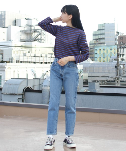 ORCIVAL（オーシバル）の「ORCIVAL/オーシバル　コットンロード ボートネックシャツ ボーダー　B211 22AW（Tシャツ/カットソー・レディース・ブラック/ブラウン/グリーン/ブルーグレー/ナチュラル・2/3）」の17枚目の写真