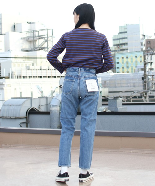 ORCIVAL（オーシバル）の「ORCIVAL/オーシバル　コットンロード ボートネックシャツ ボーダー　B211 22AW（Tシャツ/カットソー・レディース・ブラック/ブラウン/グリーン/ブルーグレー/ナチュラル・2/3）」の15枚目の写真