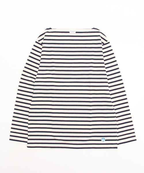ORCIVAL（オーシバル）の「ORCIVAL/オーシバル　コットンロード ボートネックシャツ ボーダー　B211 22AW（Tシャツ/カットソー・レディース・ブラック/ブラウン/グリーン/ブルーグレー/ナチュラル・2/3）」の10枚目の写真