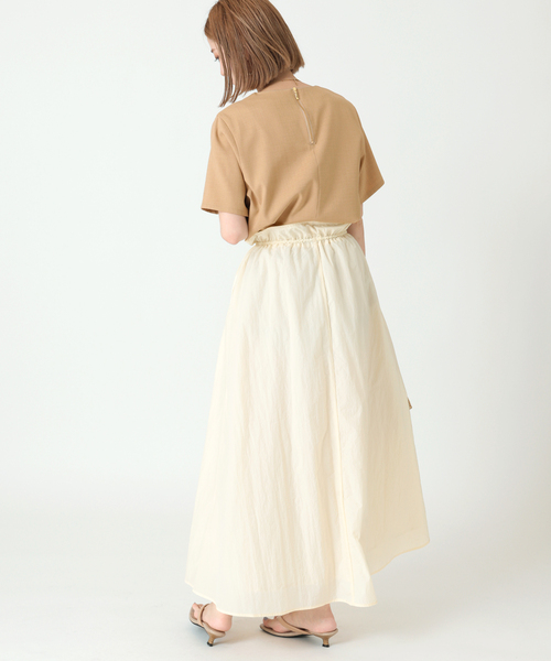 B.C STOCK（ベーセーストック）の「バックファスナークルーネックブラウス（シャツ/ブラウス・レディース・ホワイト/ブラック/ベージュ/ピンク/グリーン・FREE）」の14枚目の写真