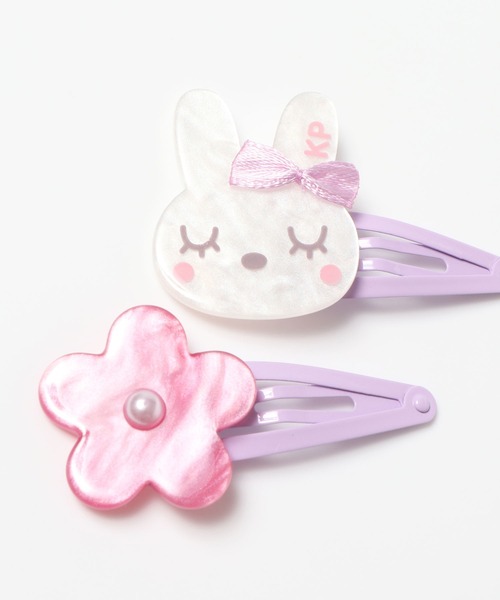 KP DECO（ケーピーデコ）の「mimiちゃんとお花のヘアピン2種セット（ヘアピン・キッズ・ピンク/ラベンダー・FREE）」の6枚目の写真