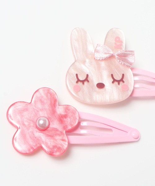 KP DECO（ケーピーデコ）の「mimiちゃんとお花のヘアピン2種セット（ヘアピン・キッズ・ピンク/ラベンダー・FREE）」の7枚目の写真