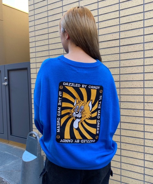 Candy Stripper(キャンディストリッパー)の「DAZZLED BY CANDY ニット(ニット/セーター・レディース・アイボリー/ブルー/ヘザーグレー/ブラック・2)」の4枚目の写真