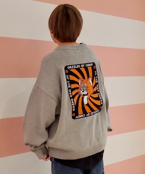 Candy Stripper(キャンディストリッパー)の「DAZZLED BY CANDY ニット(ニット/セーター・レディース・アイボリー/ブルー/ヘザーグレー/ブラック・2)」の3枚目の写真