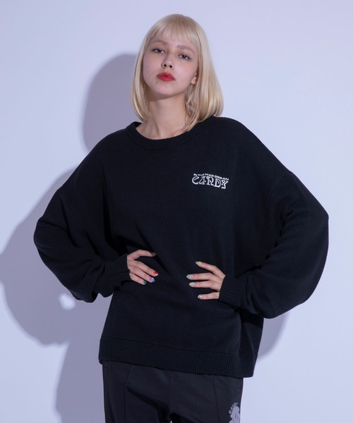 Candy Stripper(キャンディストリッパー)の「DAZZLED BY CANDY ニット(ニット/セーター・レディース・アイボリー/ブルー/ヘザーグレー/ブラック・2)」の21枚目の写真