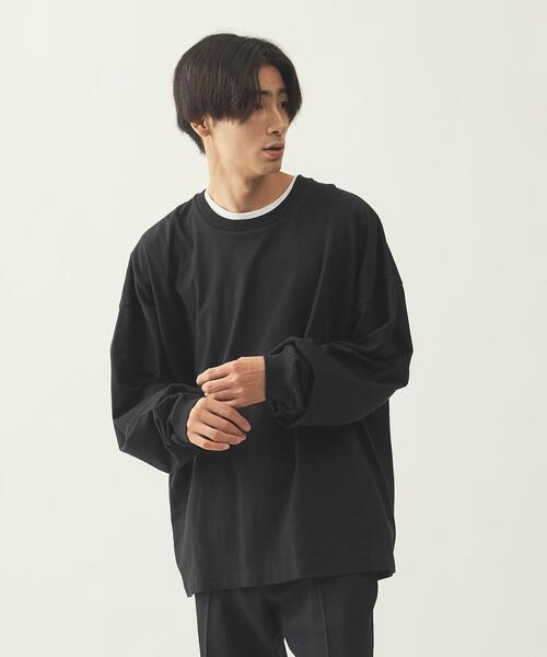 info. BEAUTY&YOUTH（インフォビューティアンドユース）の「【WEB限定】 ＜info. BEAUTY&YOUTH＞ スーパービック クルーネック ロングスリーブTシャツ（Tシャツ/カットソー・メンズ・ブラック/ホワイト/ダークブラウン/ライトブルー/ベージュ/ダークグレー/シルバー/ライム・M/L/XL/S）」の16枚目の写真