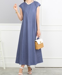 リネンレーヨン フレンチスリーブ ワンピース Prima Scherrer