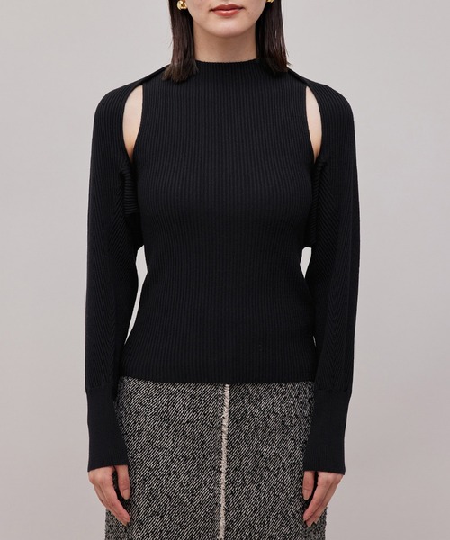 ROPE'（ロペ）の「【WEB限定】リブニットタートル＆袖ボリュームカーディガン（アンサンブル・レディース・ブラック/ベージュ系その他2・38）」の20枚目の写真